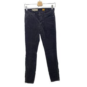 Pilcro And The Letterpress Stet Corduroy Sz 25 Skinny Zip Ankle‎ Gray